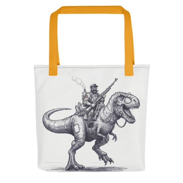 Tote bag steampunk homme dinosaure, sac en toile 39x39 cm — PunkForge