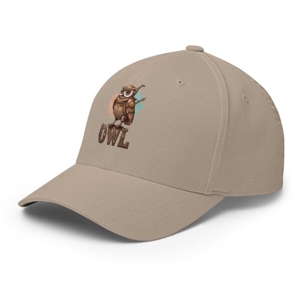 Casquette beige hibou OWL – Confort et style Flexfit — PunkForge