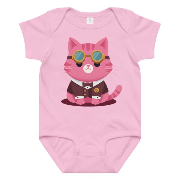 Body bébé en jersey doux Rose Chat Stylisé - Rabbit Skins — PunkForge
