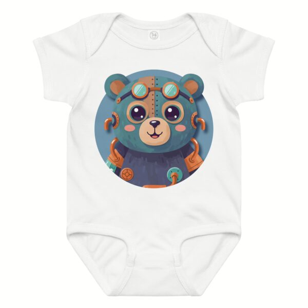 Body bébé en jersey coton doux avec motif ours steampunk — PunkForge