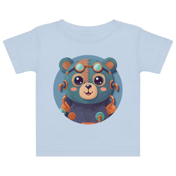 T-shirt bébé en jersey doux avec motif steampunk ours — PunkForge