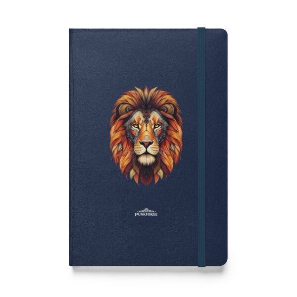 Carnet rigide Lion stylisé bleu marine – JournalBook® — PunkForge