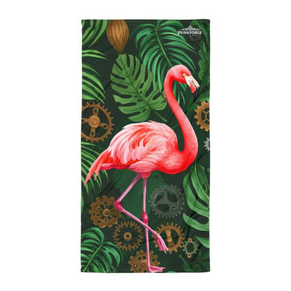 Serviette sublimée flamant rose steampunk - PunkForge — PunkForge