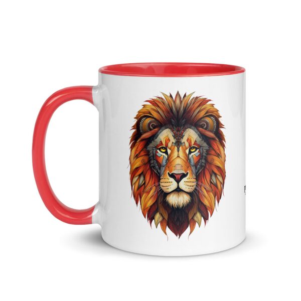 Mug en céramique coloré visage de lion steampunk — PunkForge