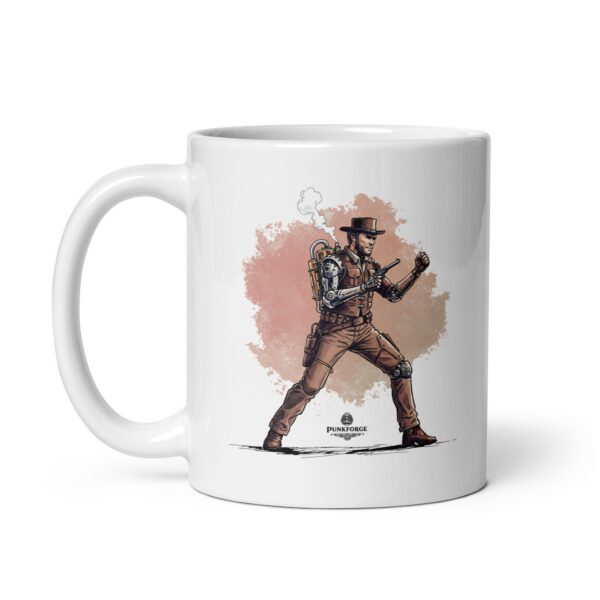 Mug steampunk en céramique blanche brillant — PunkForge