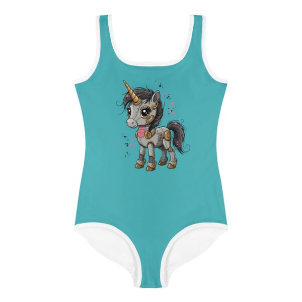 Maillot de bain fille steampunk licorne - confort & UPF 40 — PunkForge