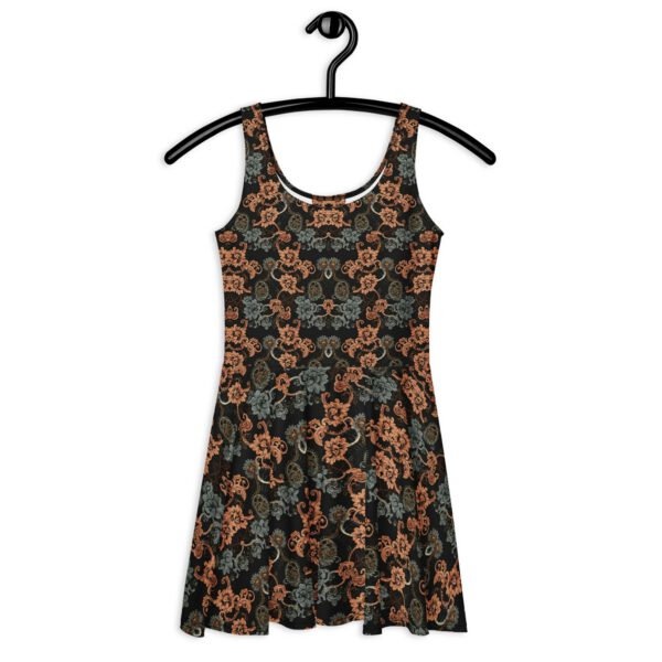 Robe patineuse sans manches motifs floraux vintage — PunkForge