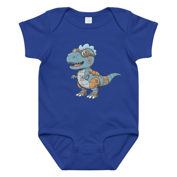 Body bébé en jersey doux avec motif dinosaure mécanique — PunkForge