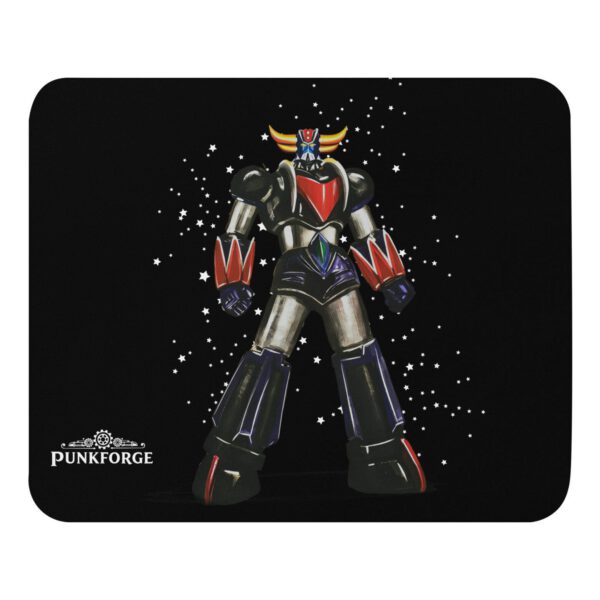 Tapis de souris steampunk robot métallique noir rouge — PunkForge