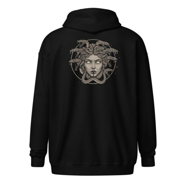 Sweat à capuche épais unisexe Gildan 18600 noir visage serpents — PunkForge