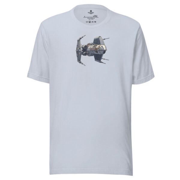 T-shirt unisexe classique blanc avec motif vaisseau spatial steampunk — PunkForge
