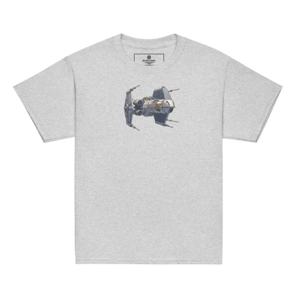 T-shirt classique enfant Gildan 5000B gris motif vaisseau spatial — PunkForge