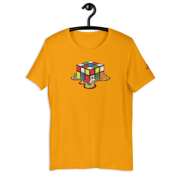T-shirt classique unisexe Bella + Canvas 3001 jaune à motif Rubik fondu — PunkForge