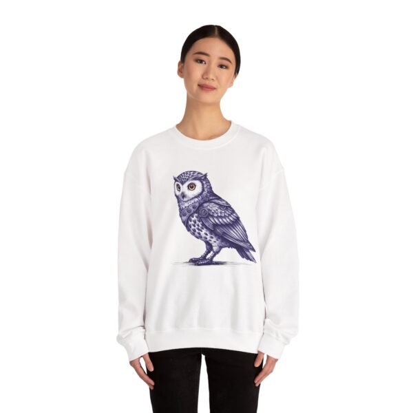 Vintage Engraved Owl Sweatshirt | Woodland Bird Illustration — PunkForge