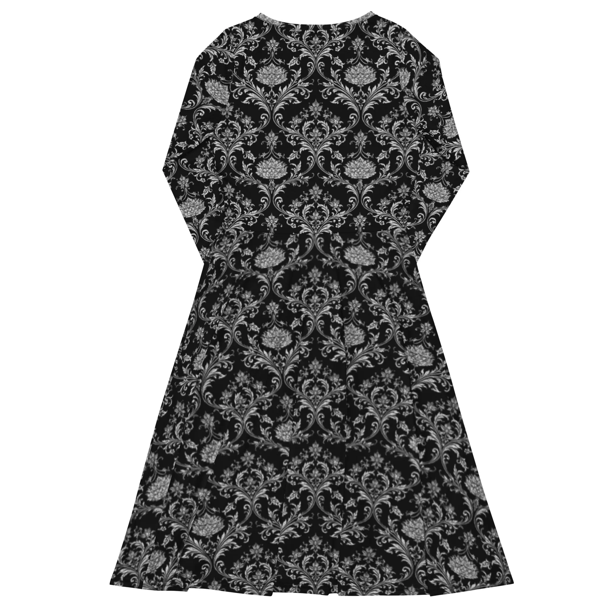 Robe Noire “Belladonna” – Élégance Baroque Gothique, Facile à Porter — PunkForge