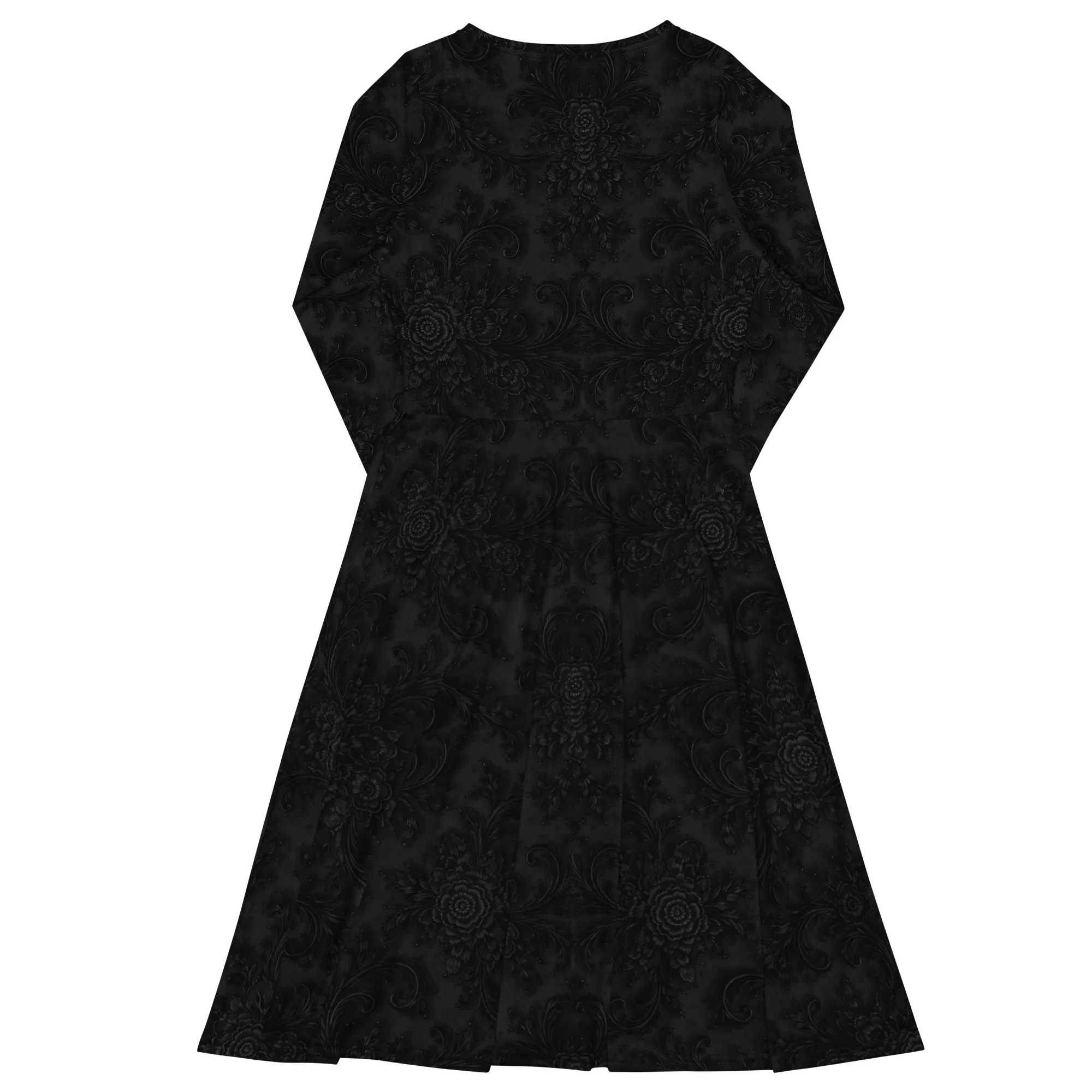 Robe Nocturne Éléonore – Manche Longue Hiver Gothique Vintage, Facile à Porter — PunkForge