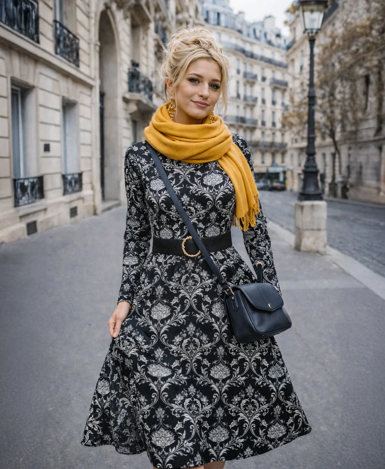 Robe Noire “Belladonna” – Élégance Baroque Gothique, Facile à Porter — PunkForge