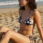bikini fleuri femme taille haute — PunkForge