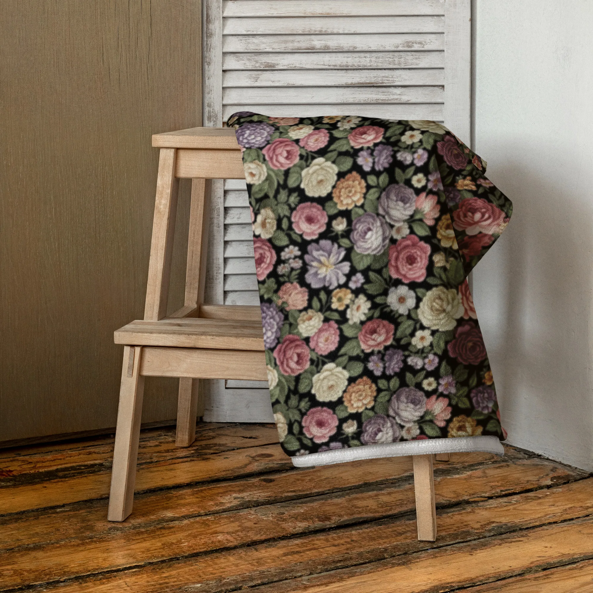 Serviette de Plage Florale Vintage — PunkForge
