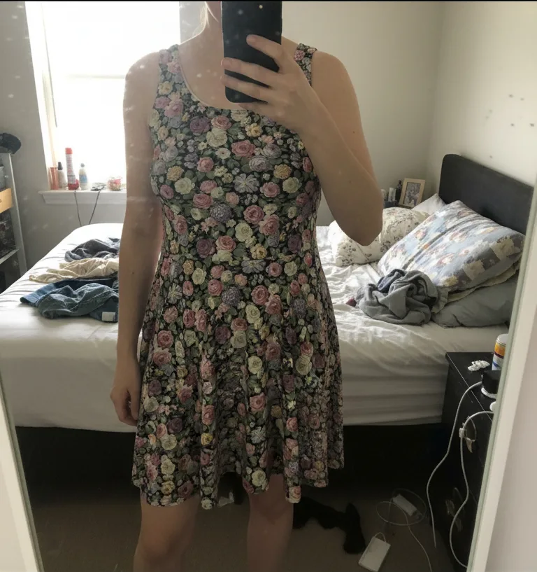 Robe fleurs vintage | XS à grande taille — PunkForge