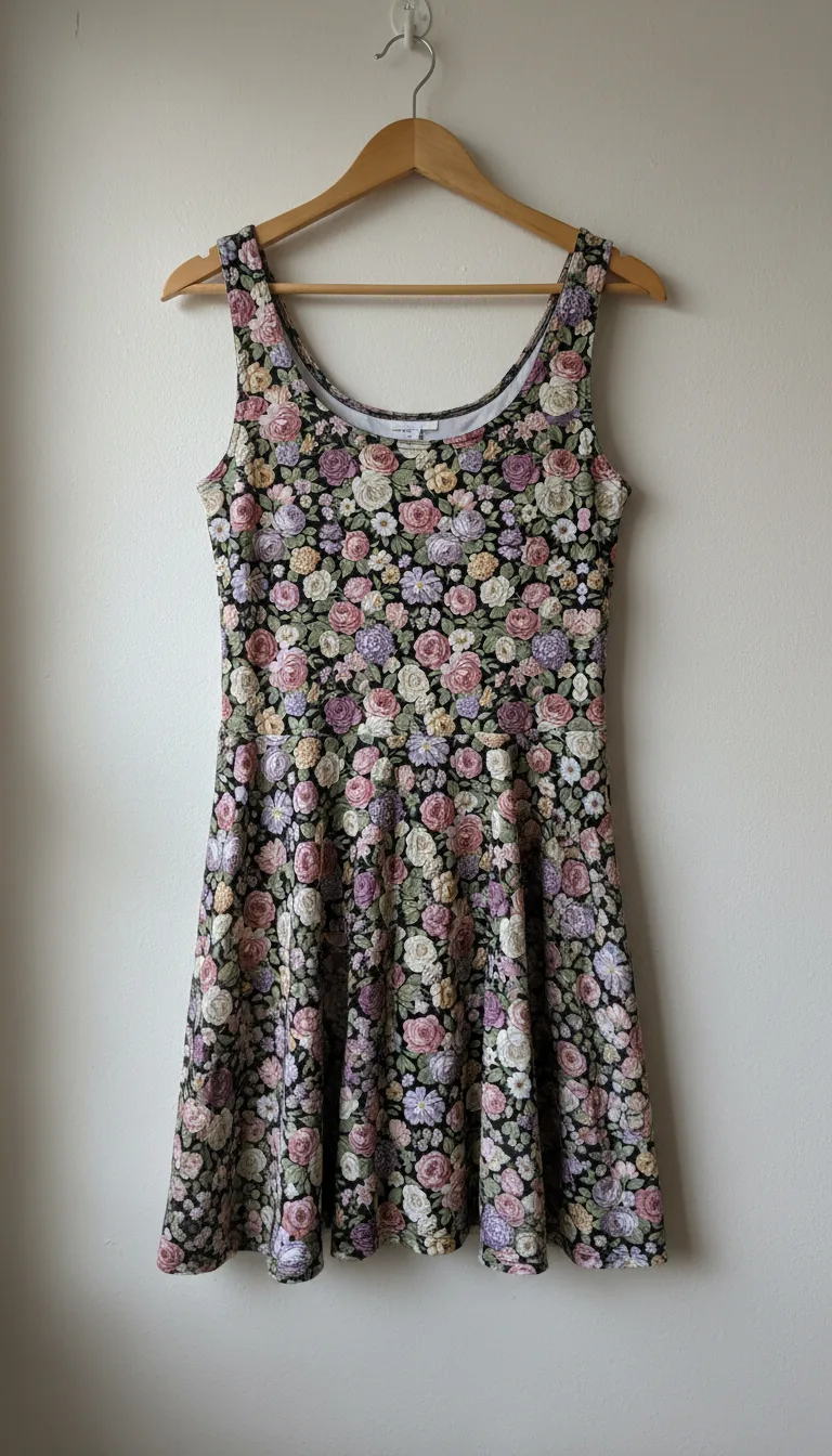 Robe fleurs vintage | XS à grande taille — PunkForge