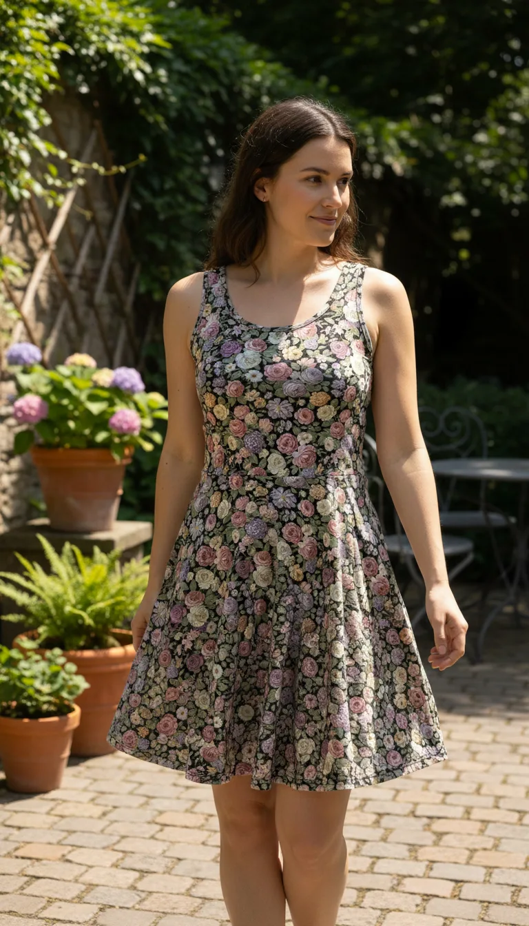 Robe fleurs vintage | XS à grande taille — PunkForge