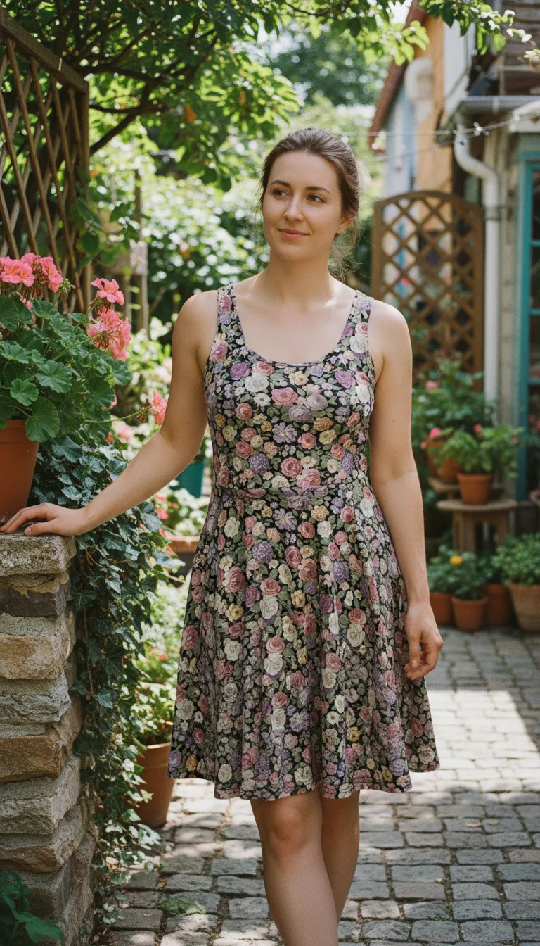 Robe fleurs vintage | XS à grande taille — PunkForge