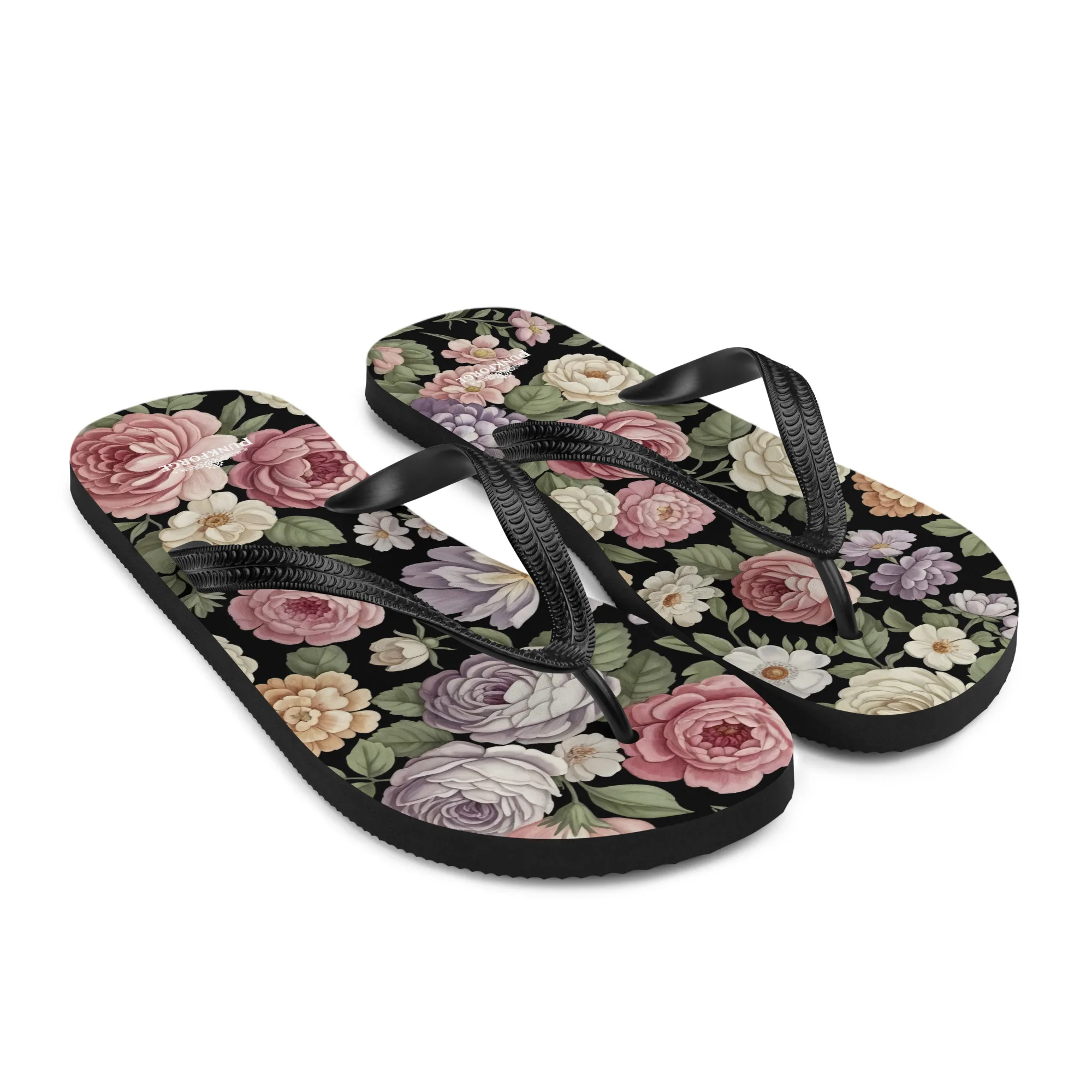 Tongs femme fleurs vintage — PunkForge