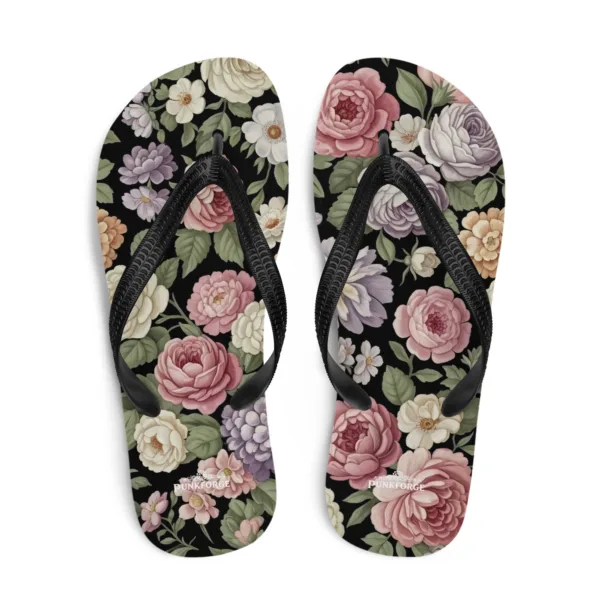 Tongs femme fleurs vintage — PunkForge