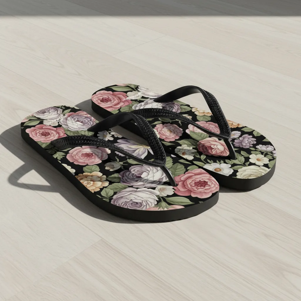 Tongs femme fleurs vintage — PunkForge