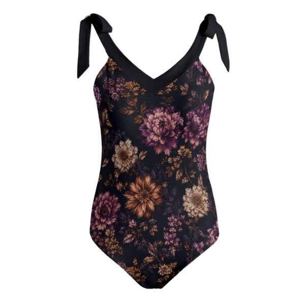 Maillot une pièce floral à décolleté en V