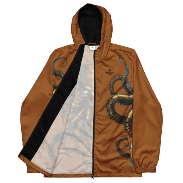 Coupe-vent homme steampunk | Veste imperméable kraken | Streetwear original