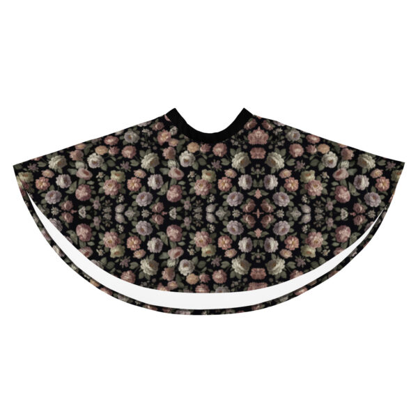 Jupe “Roseraie Noire” – Skater Skirt Vintage Gothique Romantique, Grande Taille, Taille Élastique
