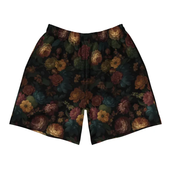 Short Sport Floral Dark – Unisexe, Running Fitness Gym, Séchage Rapide, Grande Taille