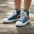 Baskets toile femme toucan steampunk jungle chaussures montantes sneakers originales mode  – vue 7