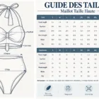 Bikini Grande Taille Fleuri Bleu Marine, Maillot Taille Haute S à 7XL, Ensemble Femme Rétr – vue 13