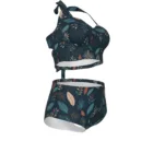 Bikini Taille Haute Fleuri Bleu Nuit, Maillot Femme S à 7XL, Ensemble Deux Pièces Rétro Ch – vue 9