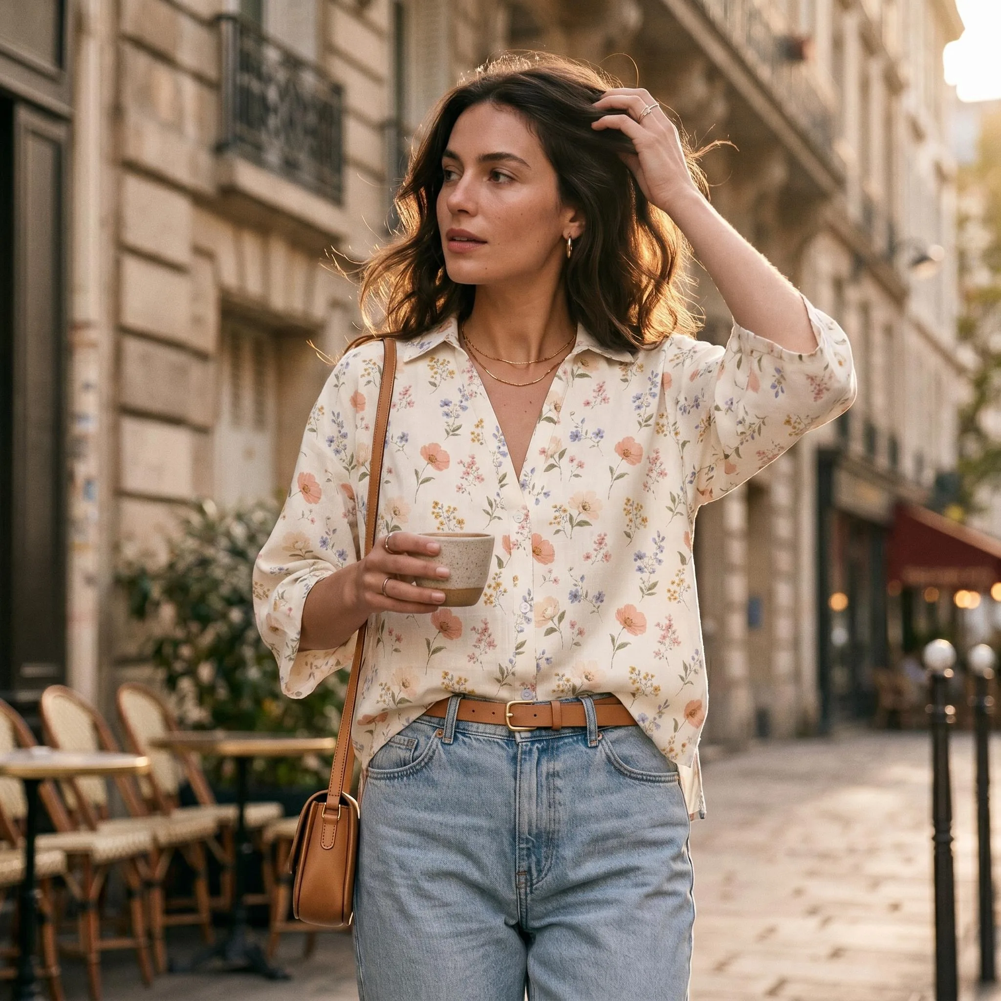 Blouse fleurie femme