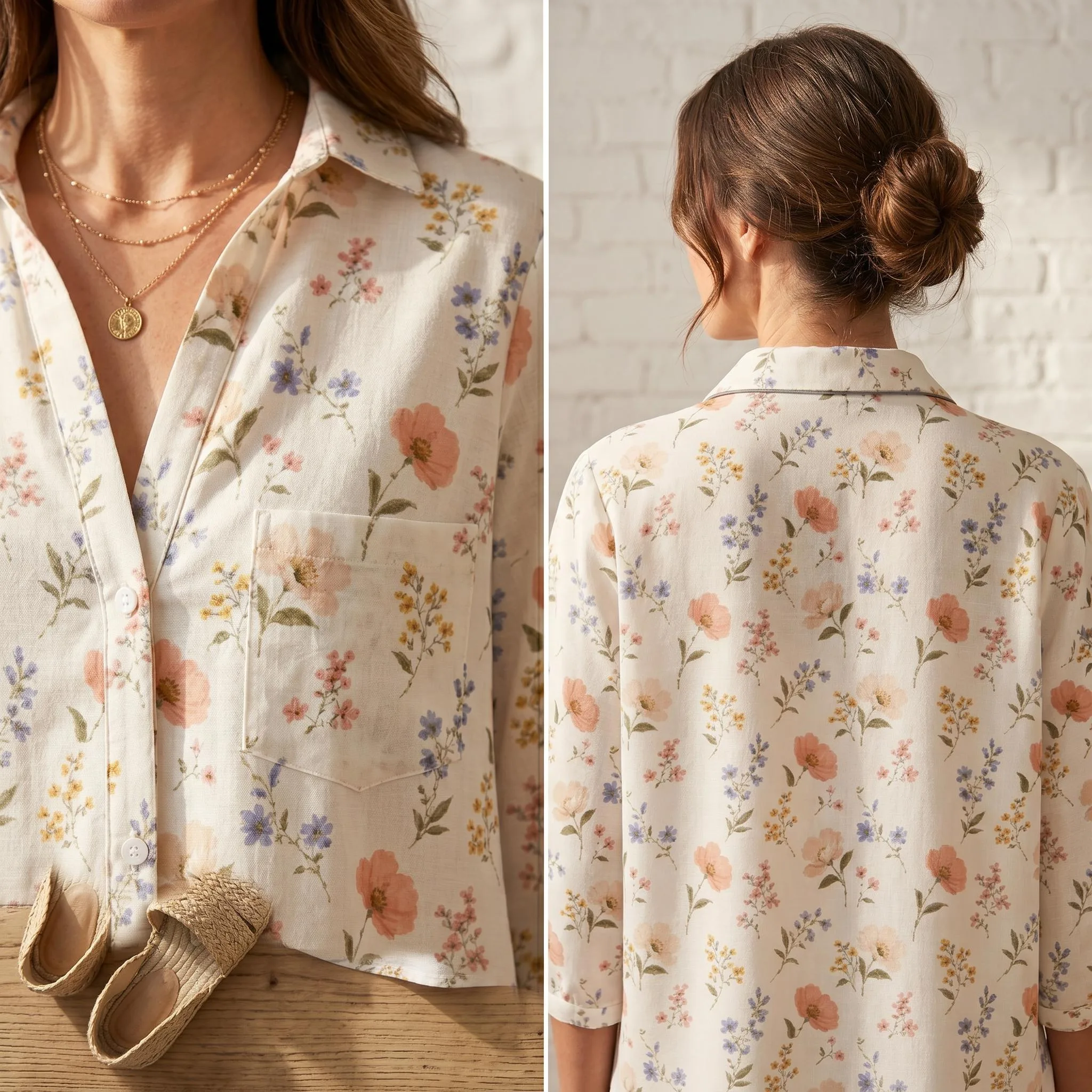 Blouse fleurie femme – vue 7