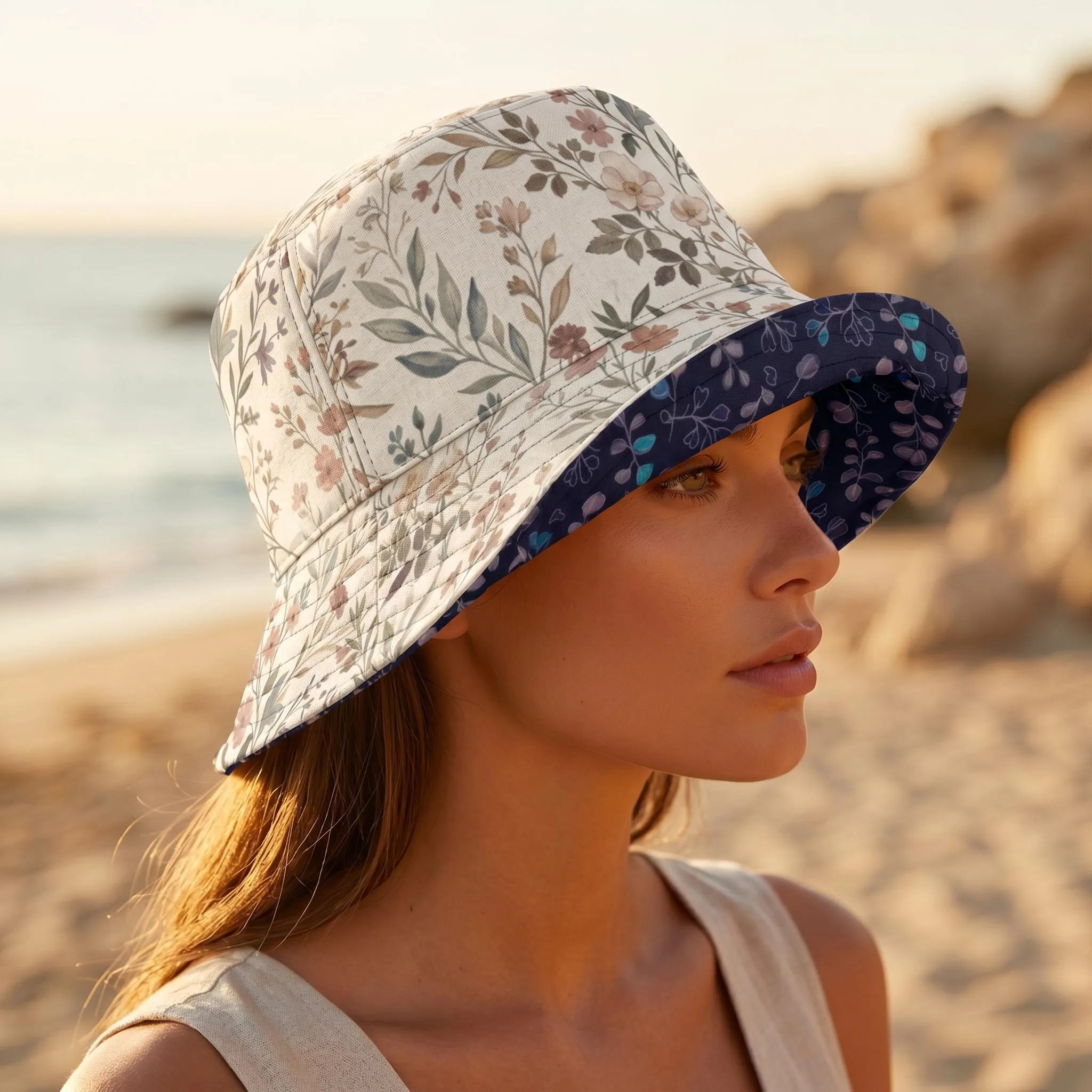 Bob Réversible Fleur Vintage – vue 6
