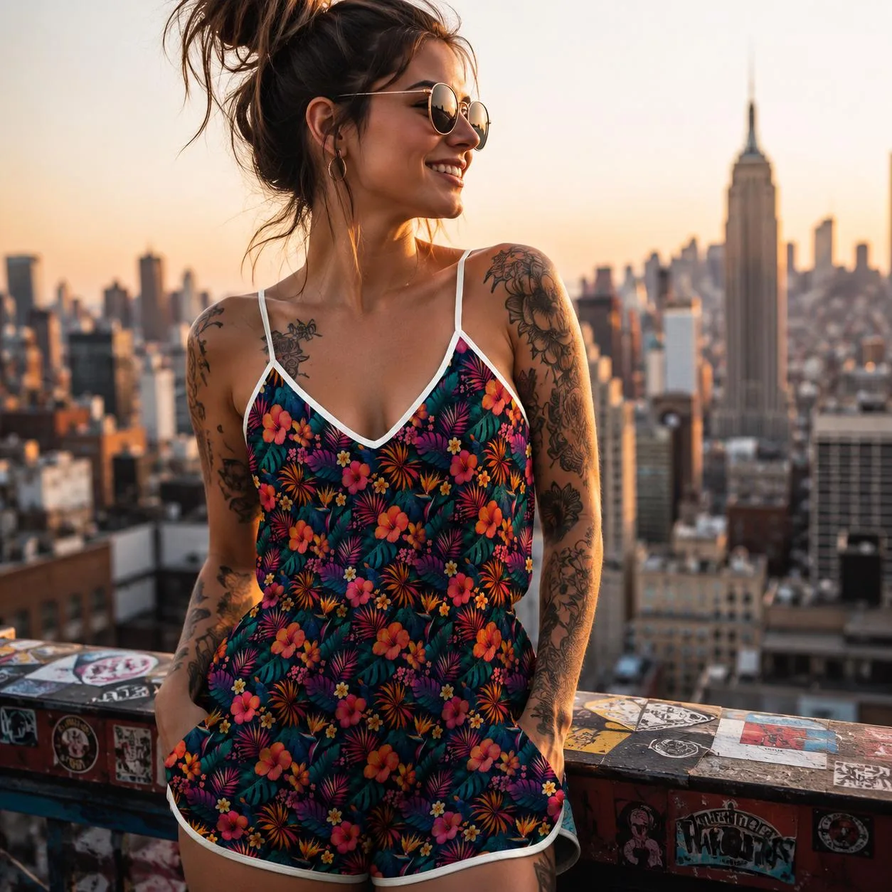 Combishort Tropical Femme