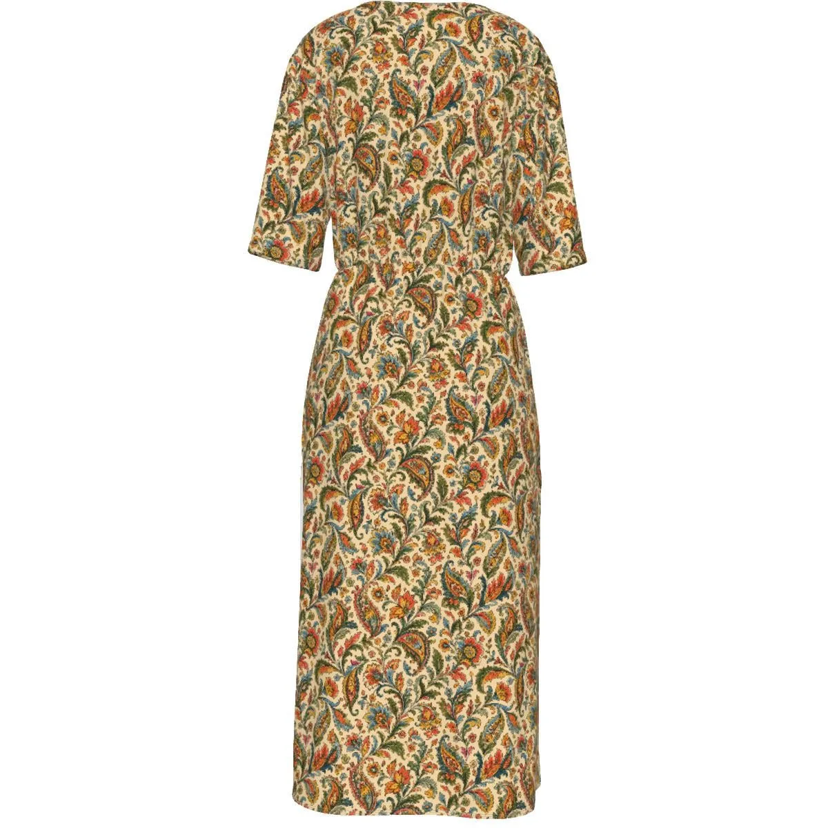 Robe Longue Bohème Femme Paisley Vintage | Robe Plage Fluide Col V | Robe Été Chic Grande Taille | Style Bohèm — vue 5