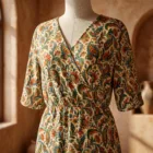 Robe Longue Bohème Femme Paisley Vintage | Robe Plage Fluide Col V | Robe Été Chic Grande Taille | Style Bohèm — vue 6