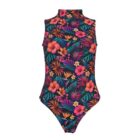 Maillot de Bain Une Pièce Tropical, Maillot Femme Fleuri Coloré XS au 2XL, Swimsuit Été Exotique — vue 3