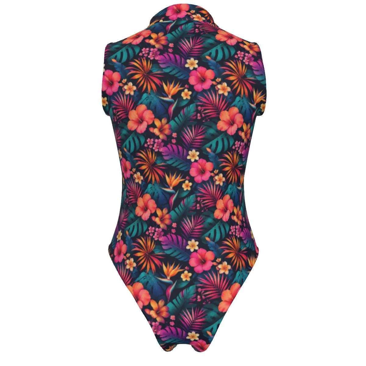 Maillot de Bain Une Pièce Tropical, Maillot Femme Fleuri Coloré XS au 2XL, Swimsuit Été Exotique — vue 5