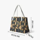Grand Sac Cabas Géométrique Vintage, Sac Tote Bag Chic Femme, Sac PU Cuir Style Rétro Élégant — vue 9