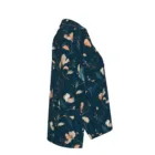 Chemise Femme Fleurie Sombre – Blouse Bohème Chic Dark Floral Bleu Nuit Coupe Ample Élégante - Du XS au 2XL. — vue 7