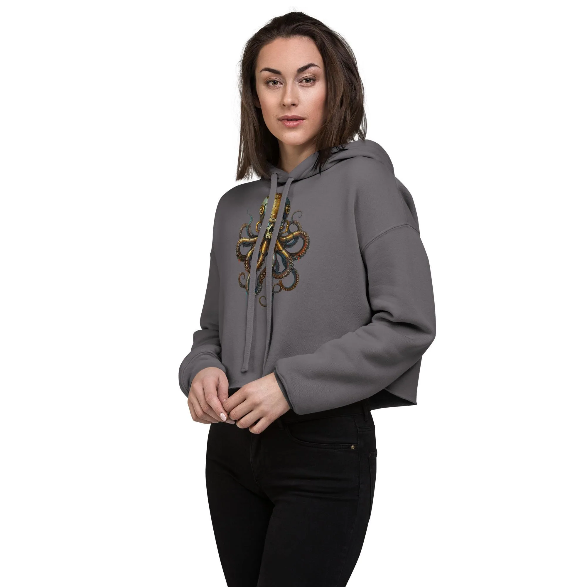 Hoodie cropped femme – vue 10