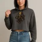 Hoodie cropped femme – vue 2