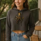 Hoodie cropped femme – vue 3